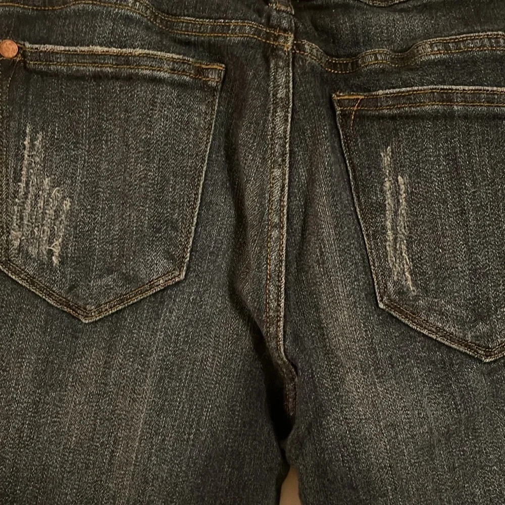 Judy Blue Womens Distressed Skinny Jeans Size XL 11/30 Dark Wash Cotton & Spande